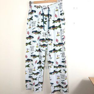 THE LAZY ONE "Asleep at the reel" Cozy Pajama PJ Pants Size Small